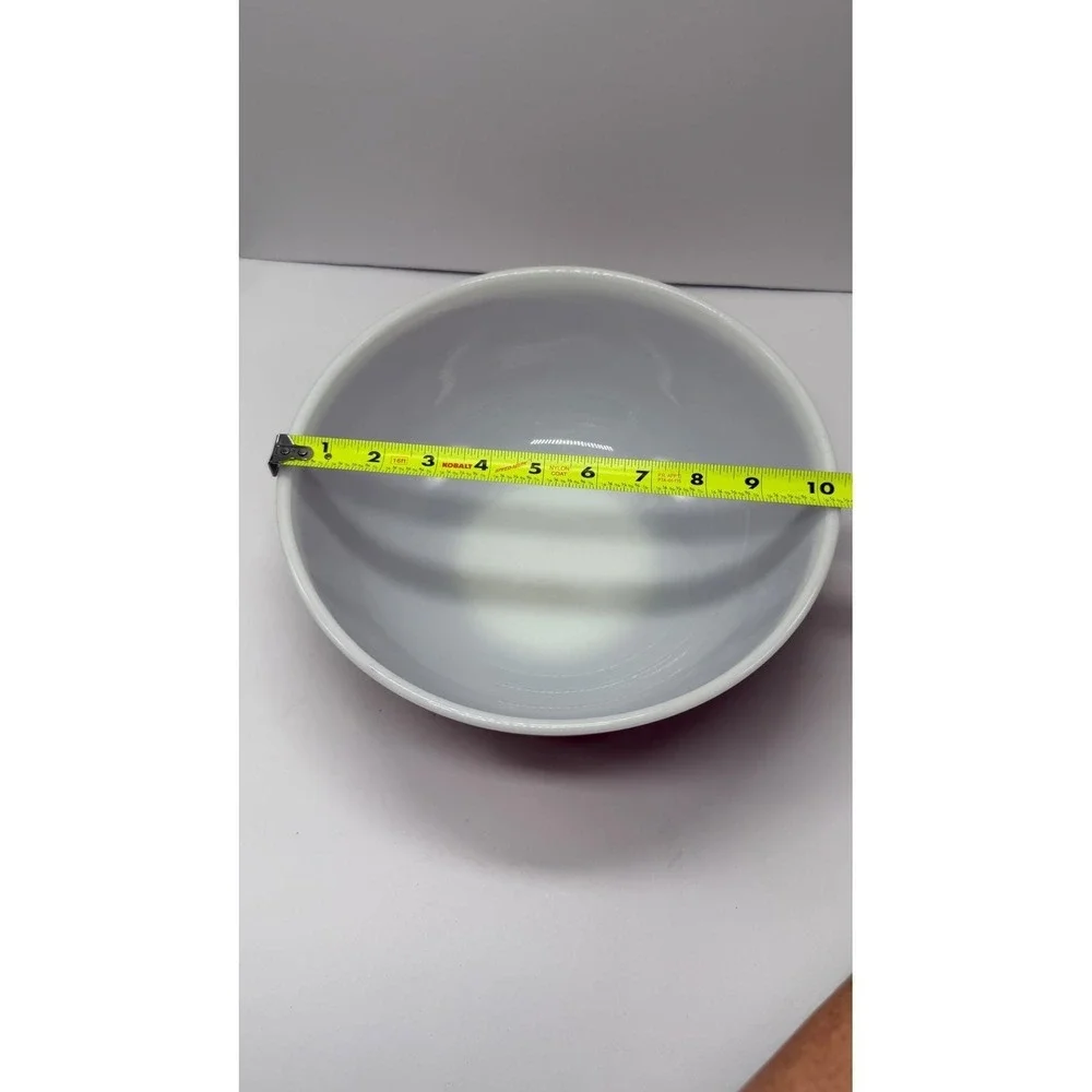 Vintage Pyrex Brown 404 Mixing Bowl 4 Quart White Interior Milk Glass 10 Inch
